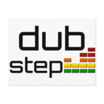 Dub Step Music with Stereo Equalizer Post Cards
