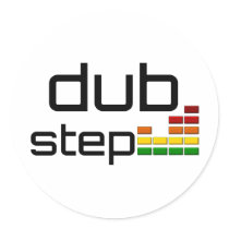 Dub Step Music with Stereo Equalizer Round Sticker