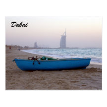 dubai beach boat postcards