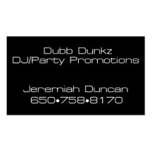 dubb dunks business cards