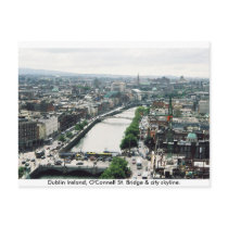 Dublin Ireland O'Connell Bridge & City skyline Post Card