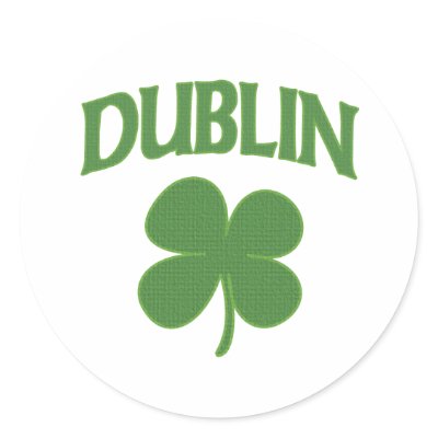 Dublin Irish Shamrock Stickers by irishprideshirts
