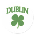 Dublin Irish Shamrock stickers