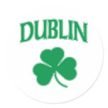 Dublin Irish Round Stickers