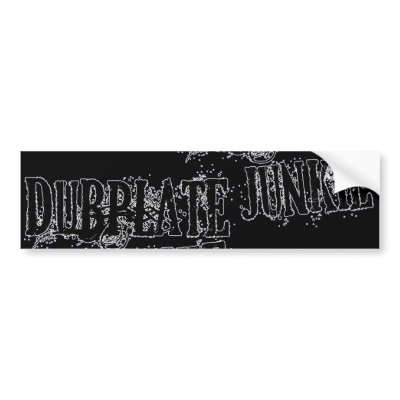 Dubplate Junkie Vinyl collector Dubstep DJ Bumper Sticker by dubsteptshirts