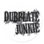 Dubplate Junkie Vinyl collector Dubstep DJ Round Sticker