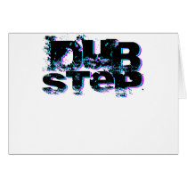 Dubstep Blue and Pink Greeting Cards