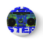 Dubstep Blue Boombox Pinback Buttons