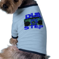 Dubstep Blue Boombox Dog T Shirt