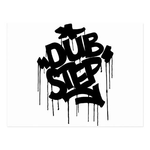 Dubstep FatCap Black Postcard