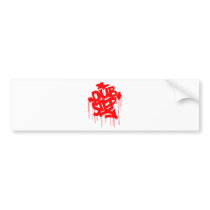 Dubstep FatCap Red Bumper Stickers