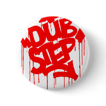 Dubstep FatCap Red Pinback Button