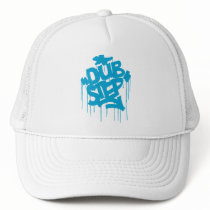 Dubstep FatCap Sky Blue Trucker Hat