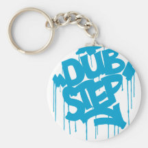 Dubstep FatCap Sky Blue Keychains
