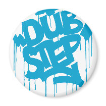 Dubstep FatCap Sky Blue Refrigerator Magnet