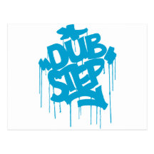 Dubstep FatCap Sky Blue Post Cards