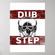 Dubstep gas mask & headphones posters