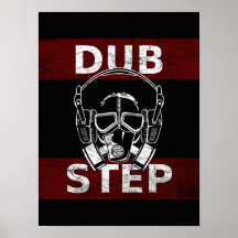 Dubstep gas mask & headphones posters