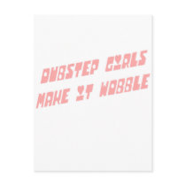 Dubstep girls wobble post cards