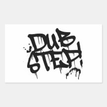 Dubstep Graffiti Style Rectangular Sticker