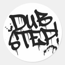 Dubstep Graffiti Style Round Sticker