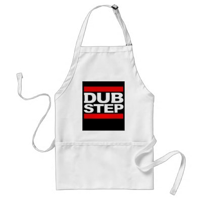 DUBSTEP music free download wobble bass culture uk Aprons by dustyvinyldesign