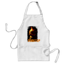 Dubstep Orange Gas Mask Apron
