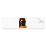 Dubstep Orange Gas Mask Bumper Sticker