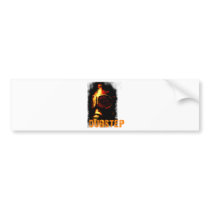 Dubstep Orange Gas Mask Bumper Sticker