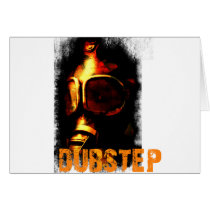 Dubstep Orange Gas Mask Greeting Cards