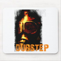 Dubstep Orange Gas Mask Mouse Pad