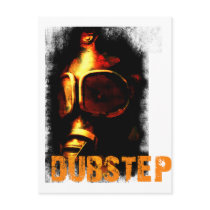 Dubstep Orange Gas Mask Postcard