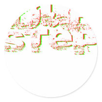 Dubstep Red and Green Sticker