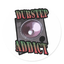 Dubstep t shirt round stickers
