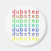 Dubstep Text Colour Spectrum Fridge Magnet