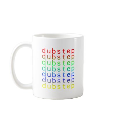 Dubstep Text Colour Spectrum Mug by generation_y_design