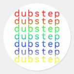 Dubstep Text Colour Spectrum Round Sticker