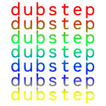 Dubstep Text Colour Spectrum t-shirts