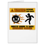 DUBSTEP Warning Extreme Bass Greeting Card