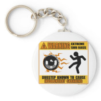 DUBSTEP Warning Extreme Bass Key Chains