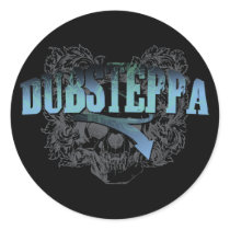 Dubsteppa Skull Round Sticker