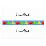 Duck Banner, I Love Ducks, I Love Ducks Post Cards