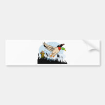 duck bird hunter hunting aiming shotgun rifle bumper stickers