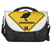 Duck Crossing Street Sign Bags For Laptop