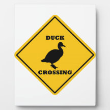 Duck Crossing Street Sign Photo Plaques