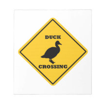 Duck Crossing Street Sign Scratch Pads