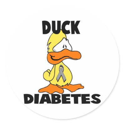 Duck Diabetes Stickers by animals4acause
