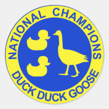 Duck Duck Goose Round Stickers