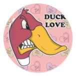 DUCK f LOVE Round Stickers