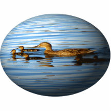 Duck Family on Sphere Photo Sculpture